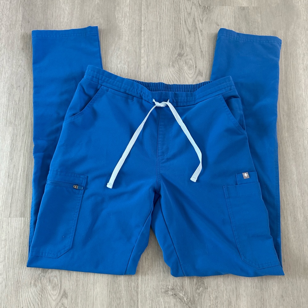 (Two Pairs) Figs Royal Blue Scrub Pants
